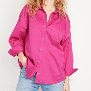 Old Navy Oversized Button-Down Boyfriend Shirt (XL)